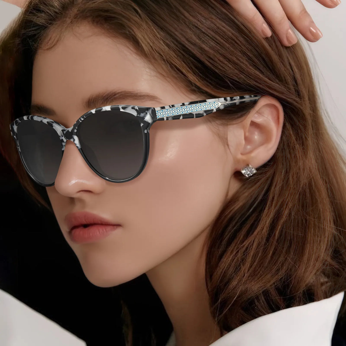 Black white tortoise Barrie-Midnight Allure Sunglasses