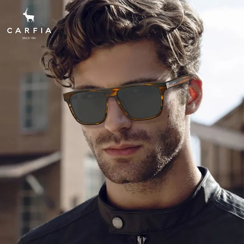 Striped Madera-Amber Storm Sunglasses
