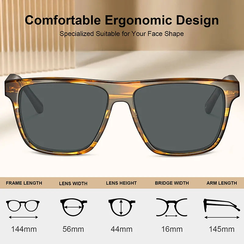 Striped Madera-Amber Storm Sunglasses