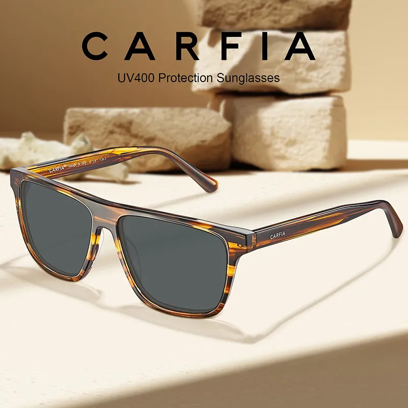 Striped Madera-Amber Storm Sunglasses