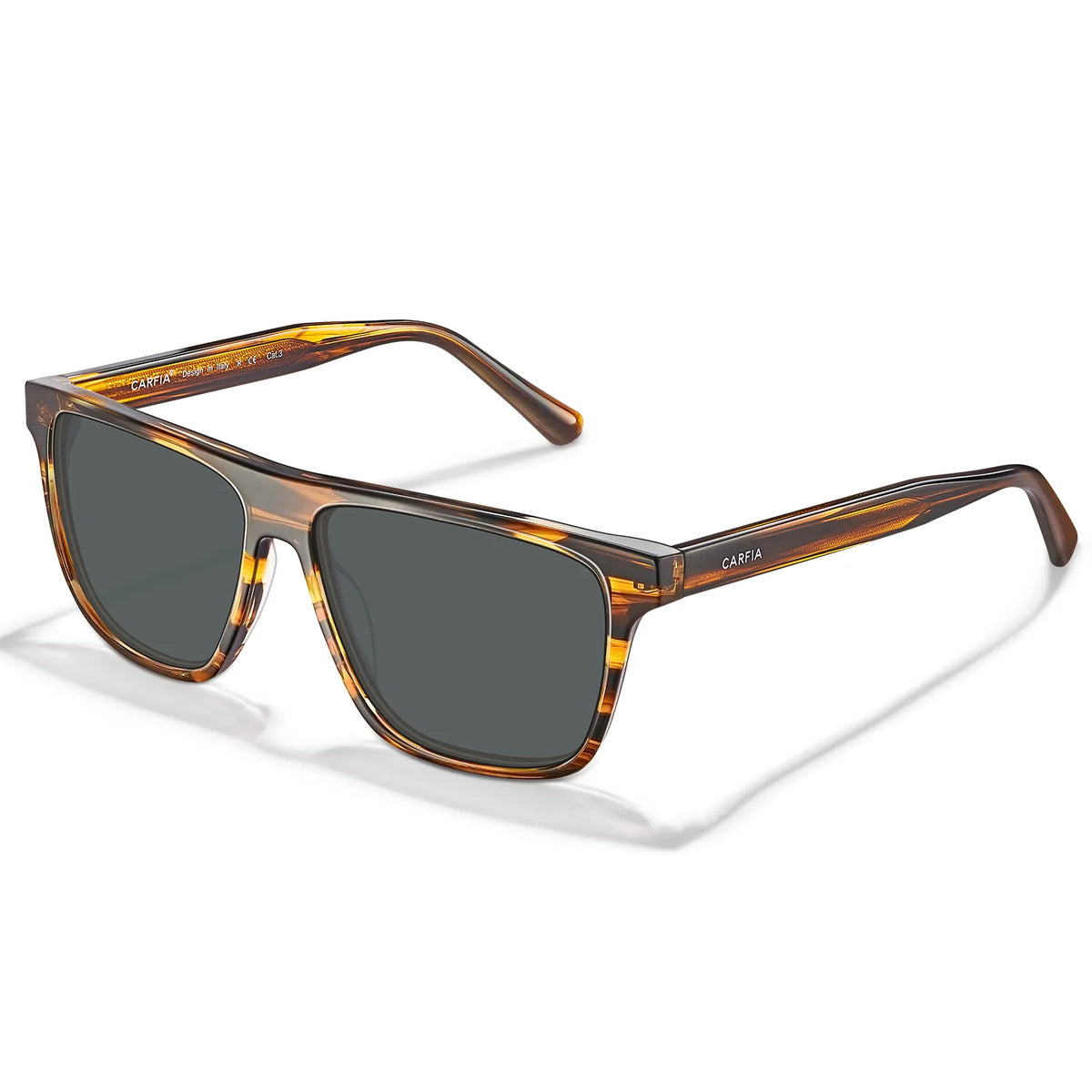 Striped Madera-Amber Storm Sunglasses