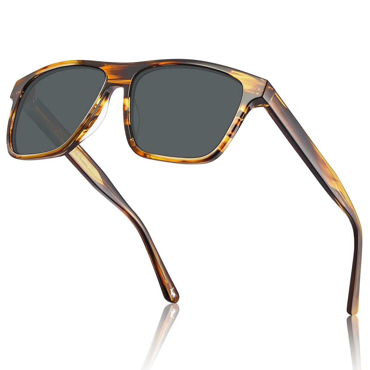 Striped Madera-Amber Storm Sunglasses