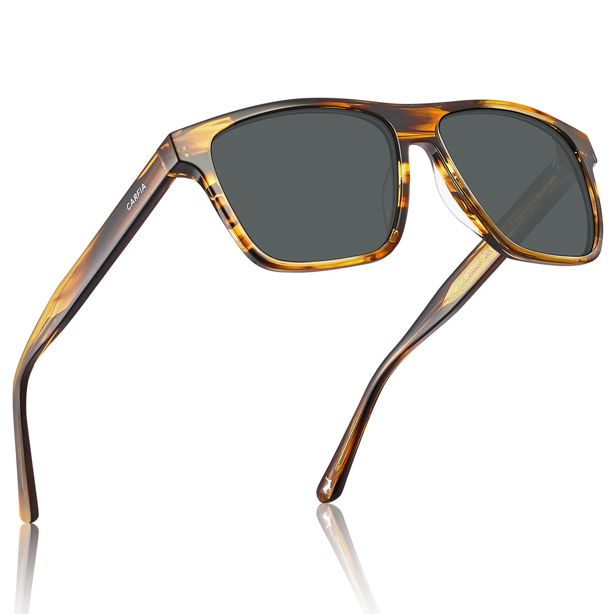 Striped Madera-Amber Storm Sunglasses