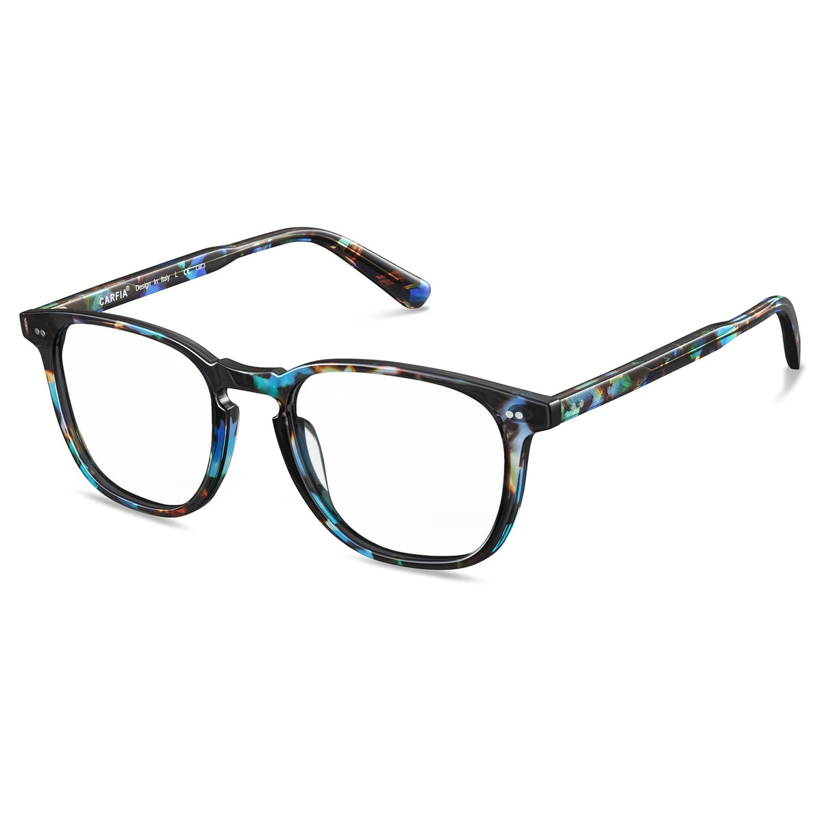 Downey prescription eyeglasses side profile showing acetate frame-angle