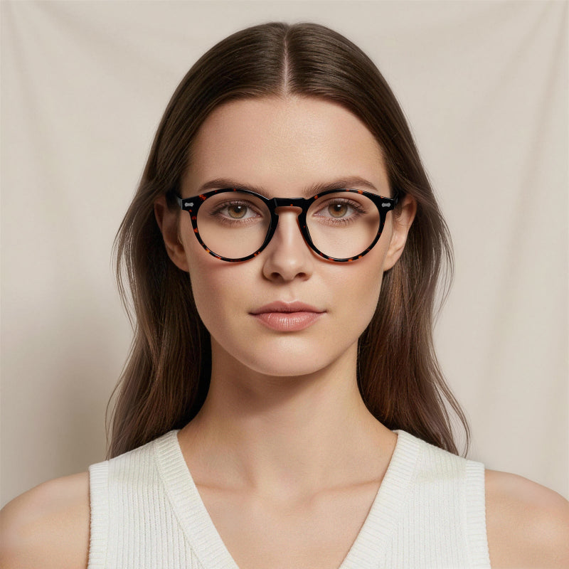 Fashion-Acetate-Round-Frame-Eyeglasses-women-model