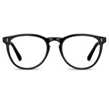 Black round acetate eyeglasses Orlanda CA2307-FL01 classic full rim prescription frames front view 53mm lens-front