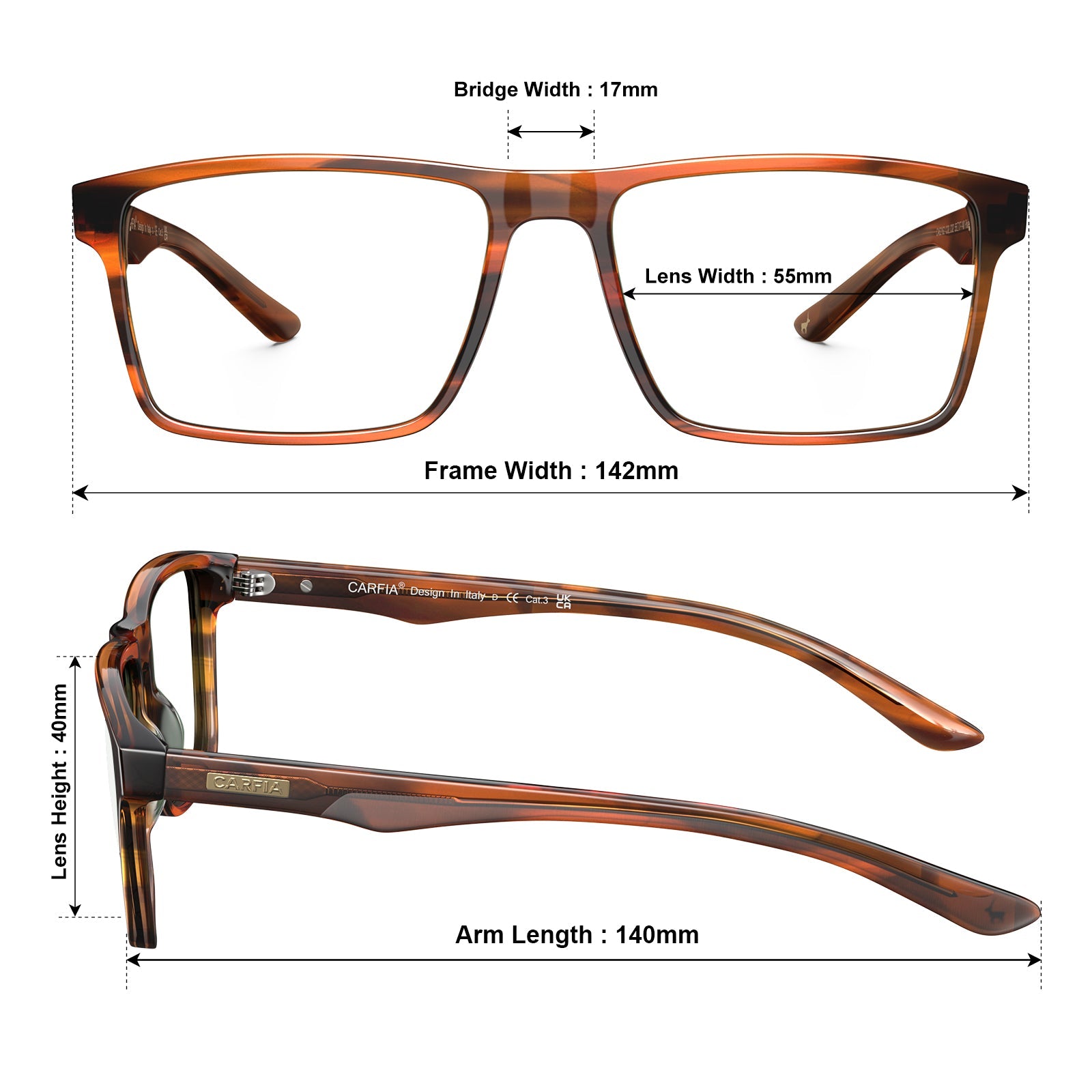 IGIOO-brown-tortoise-shell-frames-rectangular-prescription-eyeglasses-measurements-size
