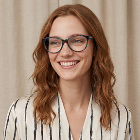IGIOO Barrie-FC06 Blue Acetate Cat-Eye Eyeglasses for Women, lifestyle View
