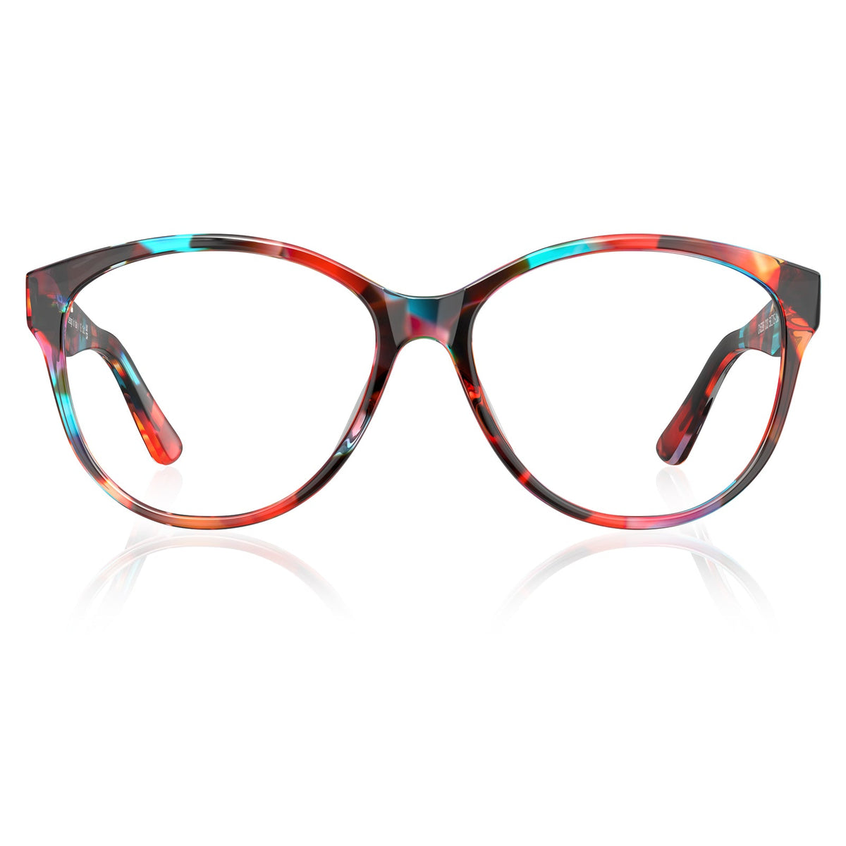 IGIOO Barrie-FC03 Tortoise Acetate Cat-Eye Polarized Eyeglasses for Women, Front View