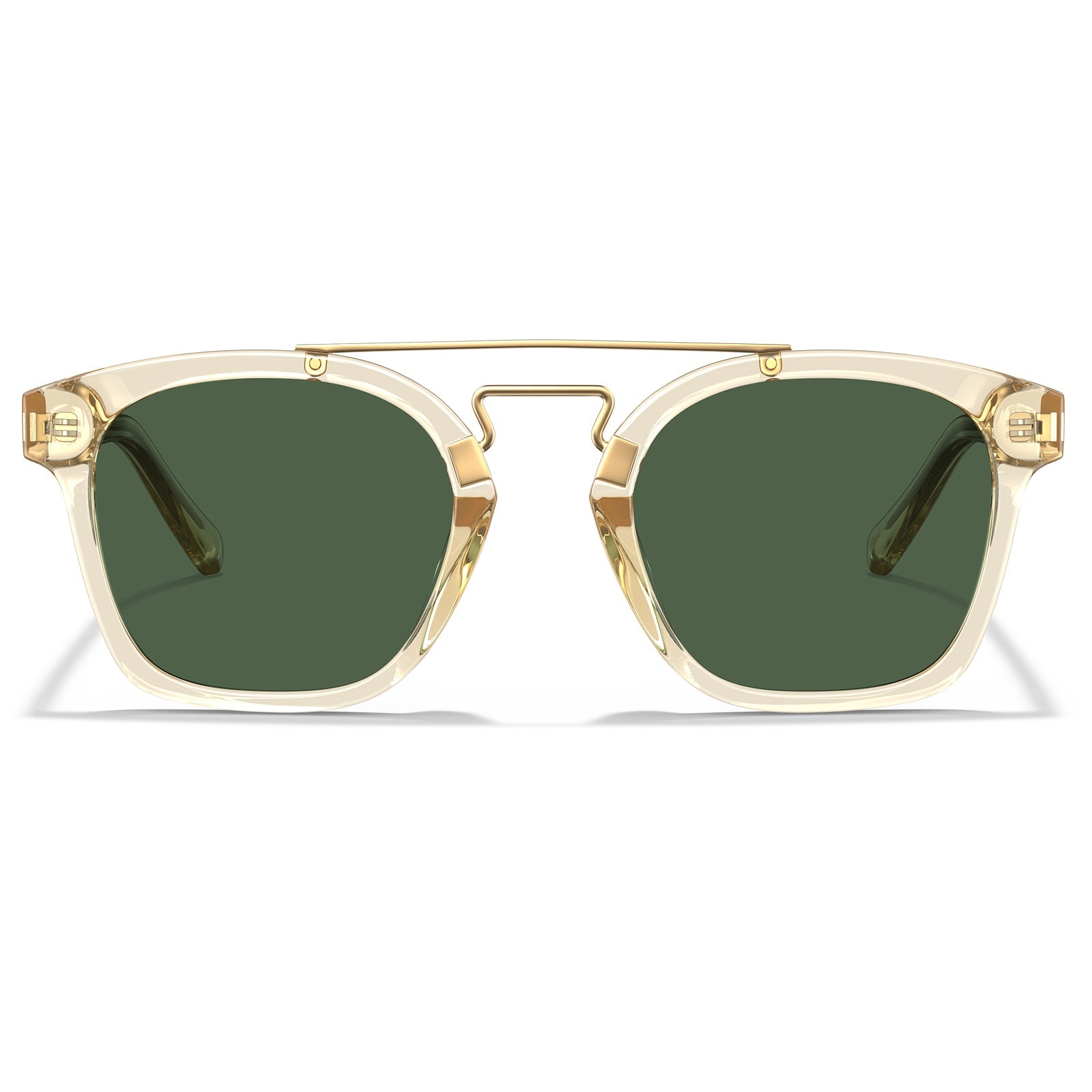 IGIOO Niloss-C05 Gold Acetate Sunglasses for Women, Front View