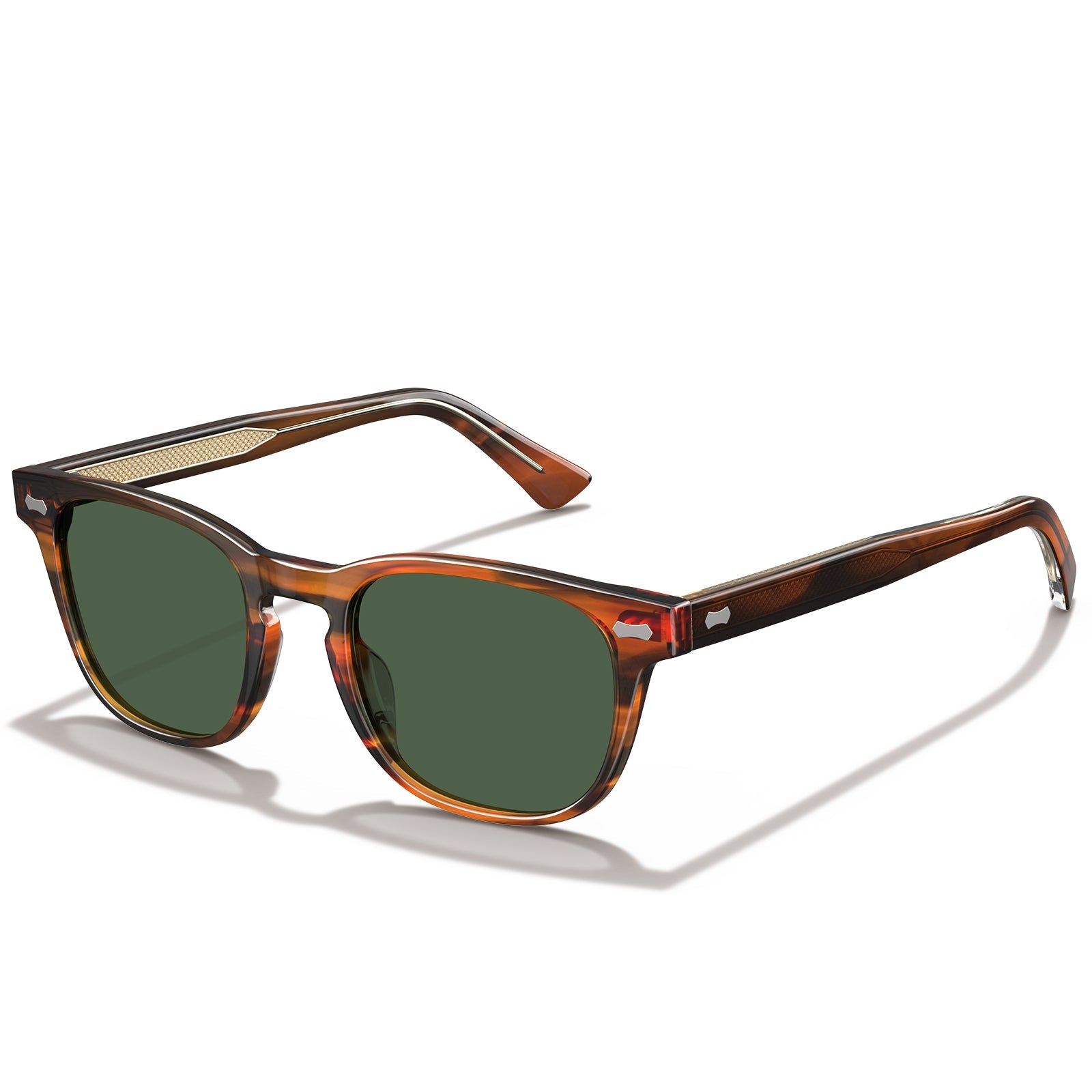 IGIOO Jena-C02 Brown Sunglasses for Unisex, Three-Quarter View
