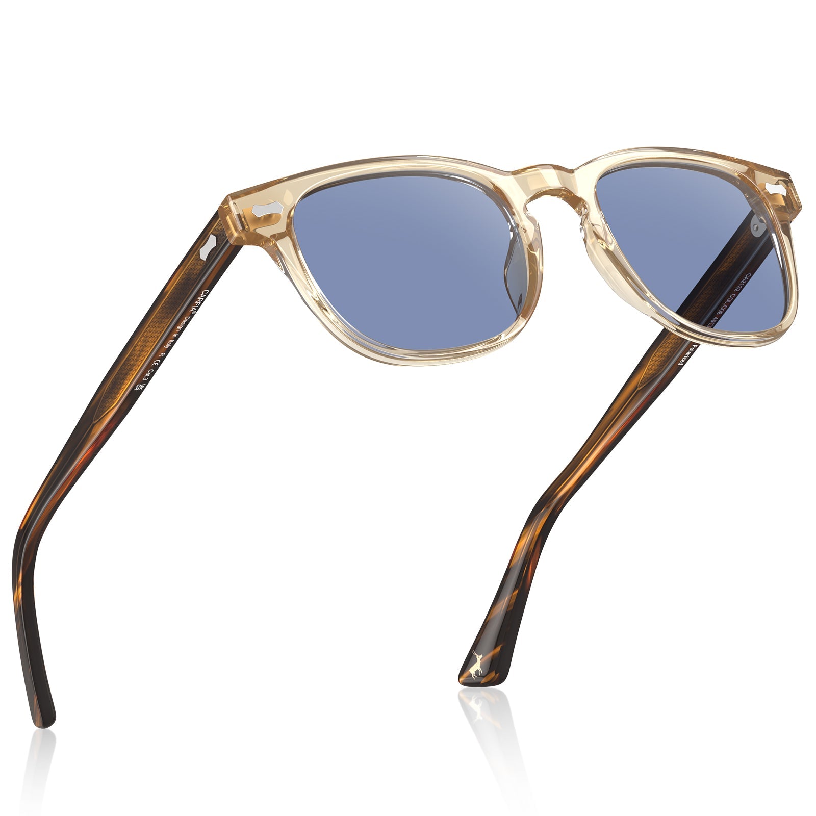 IGIOO Jena-C08 Gold Sunglasses for Unisex, Angle View