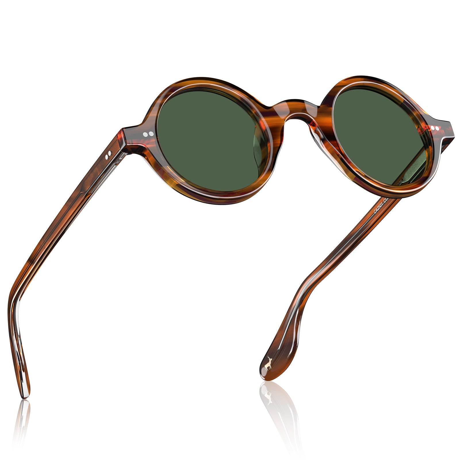 IGIOO Retro-C02-RX Brown Polarized Eyeglasses, Three-Quarter View