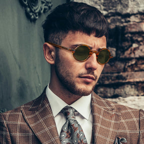 IGIOO Retro-C02-RX Brown Polarized Eyeglasses, Side View