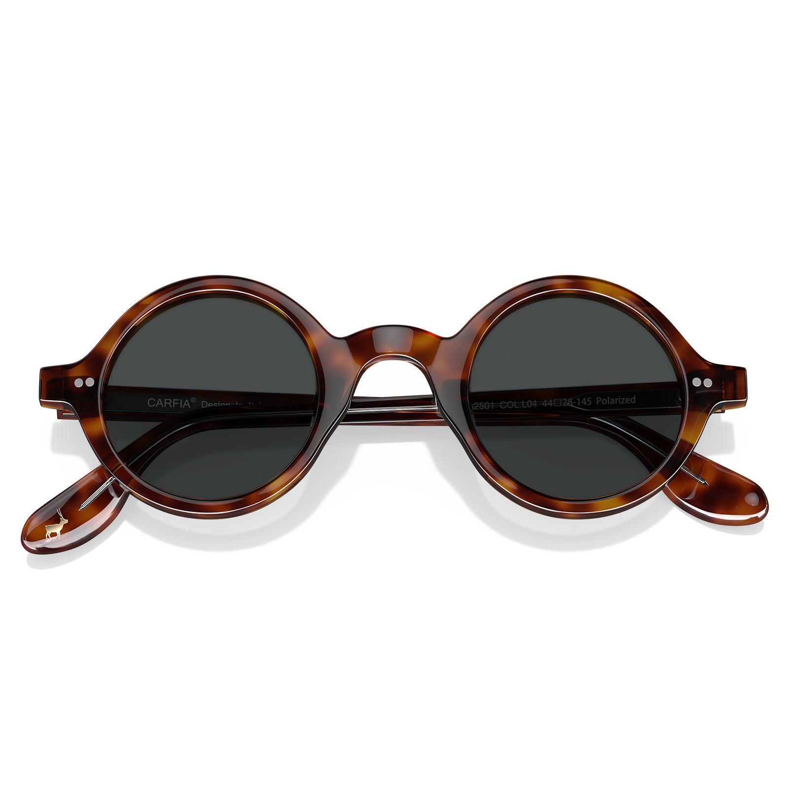 IGIOO Retro-C04 Brown Sunglasses, Three-Quarter View
