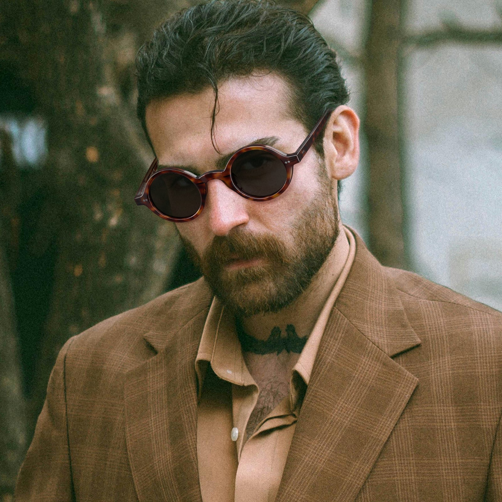 IGIOO Retro-C04 Brown Sunglasses, Side View