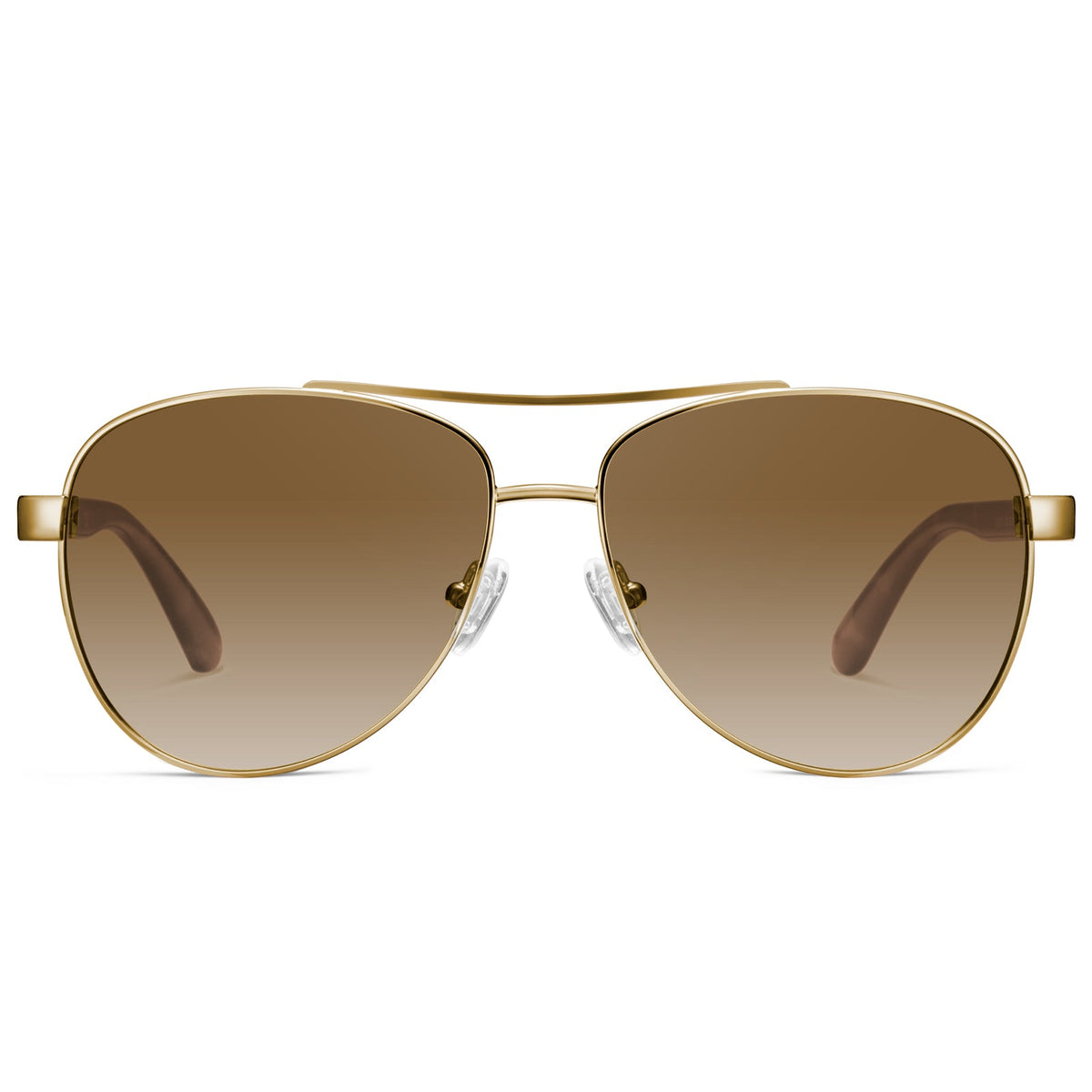 IGIOO Poptart-S05 Gold Aviator Sunglasses for Unisex, Front View