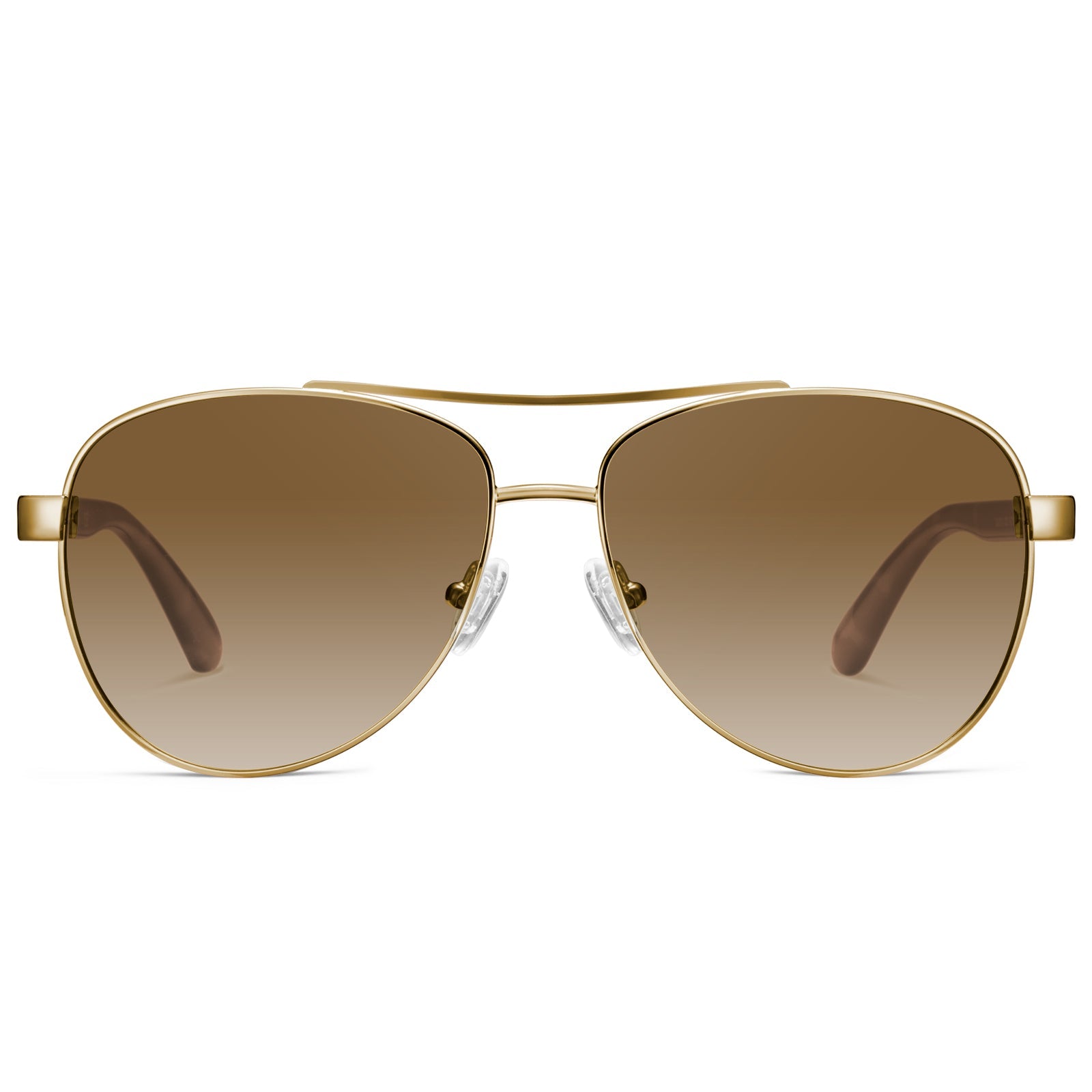 IGIOO Poptart-S05 Gold Aviator Sunglasses for Unisex, Front View