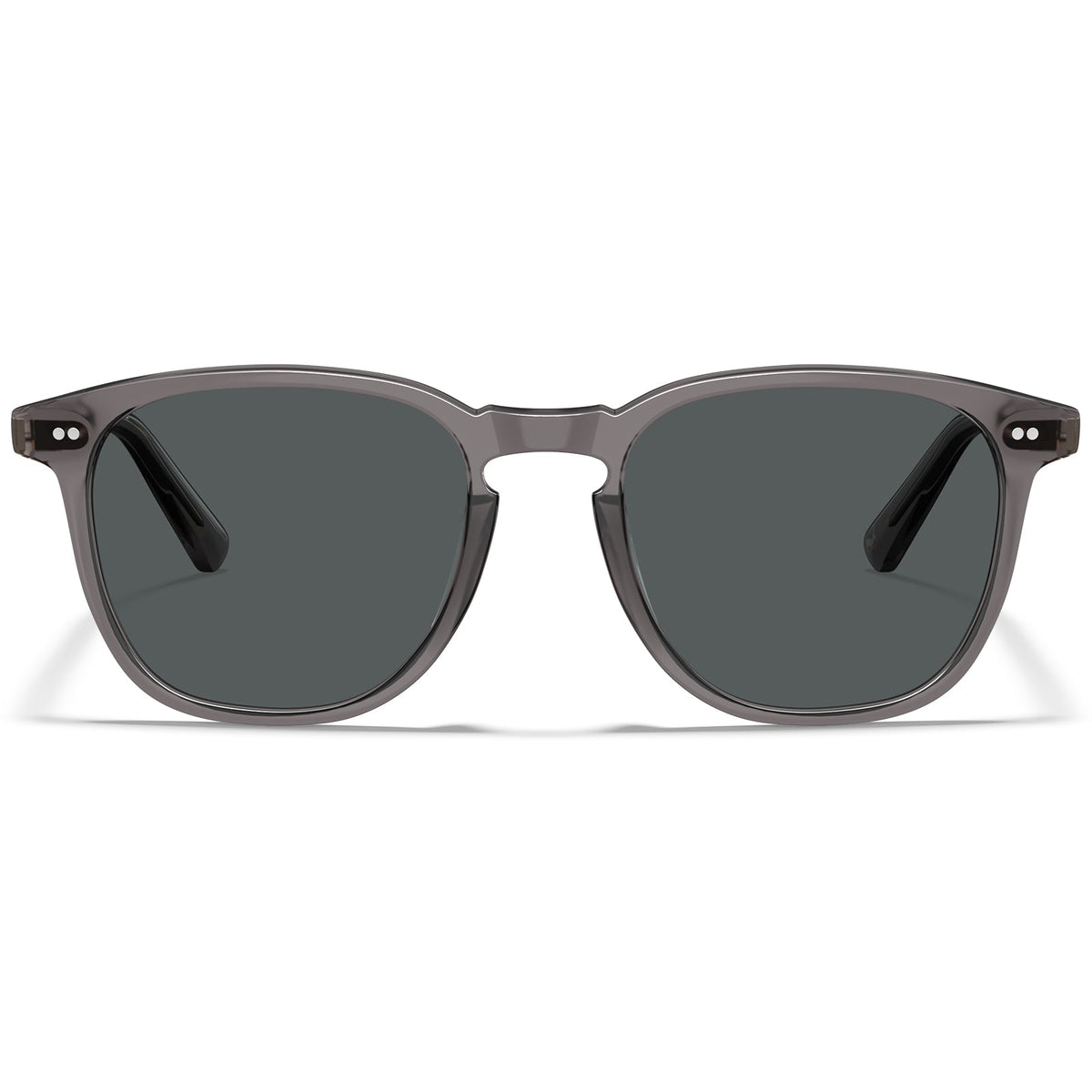 IGIOO Downey-L09 Black Acetate Heart Polarized Sunglasses for Men, Front View