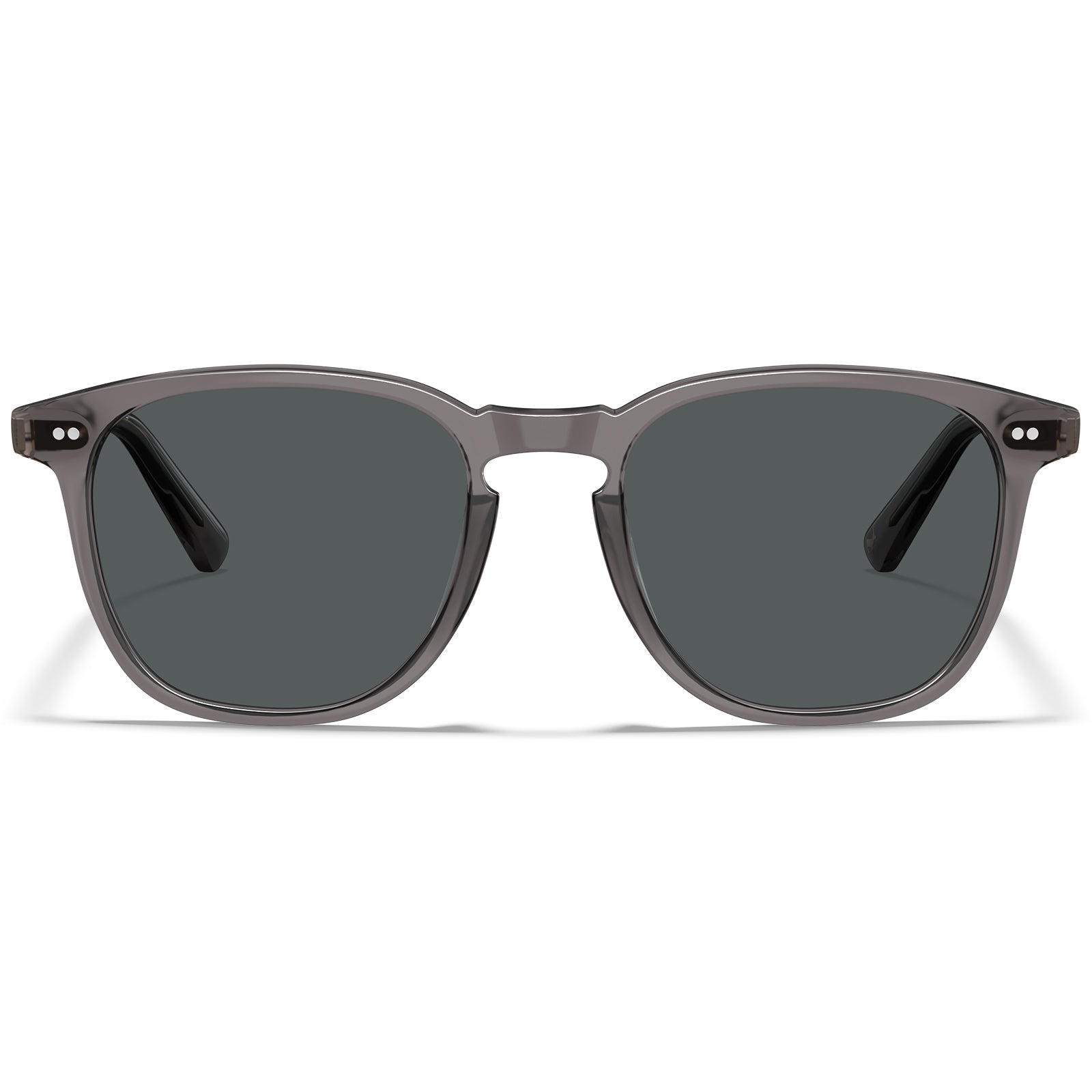 IGIOO Downey-L09 Black Acetate Heart Polarized Sunglasses for Men, Front View
