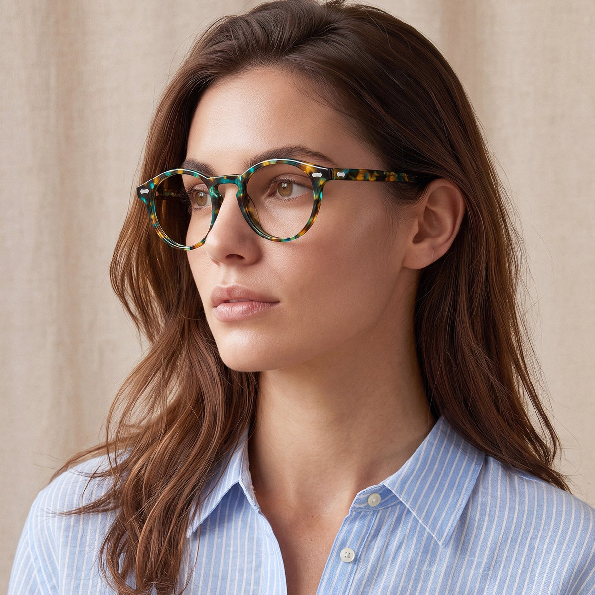 IGIOO Concord-FL38 Tortoise Acetate Eyeglasses, Side View