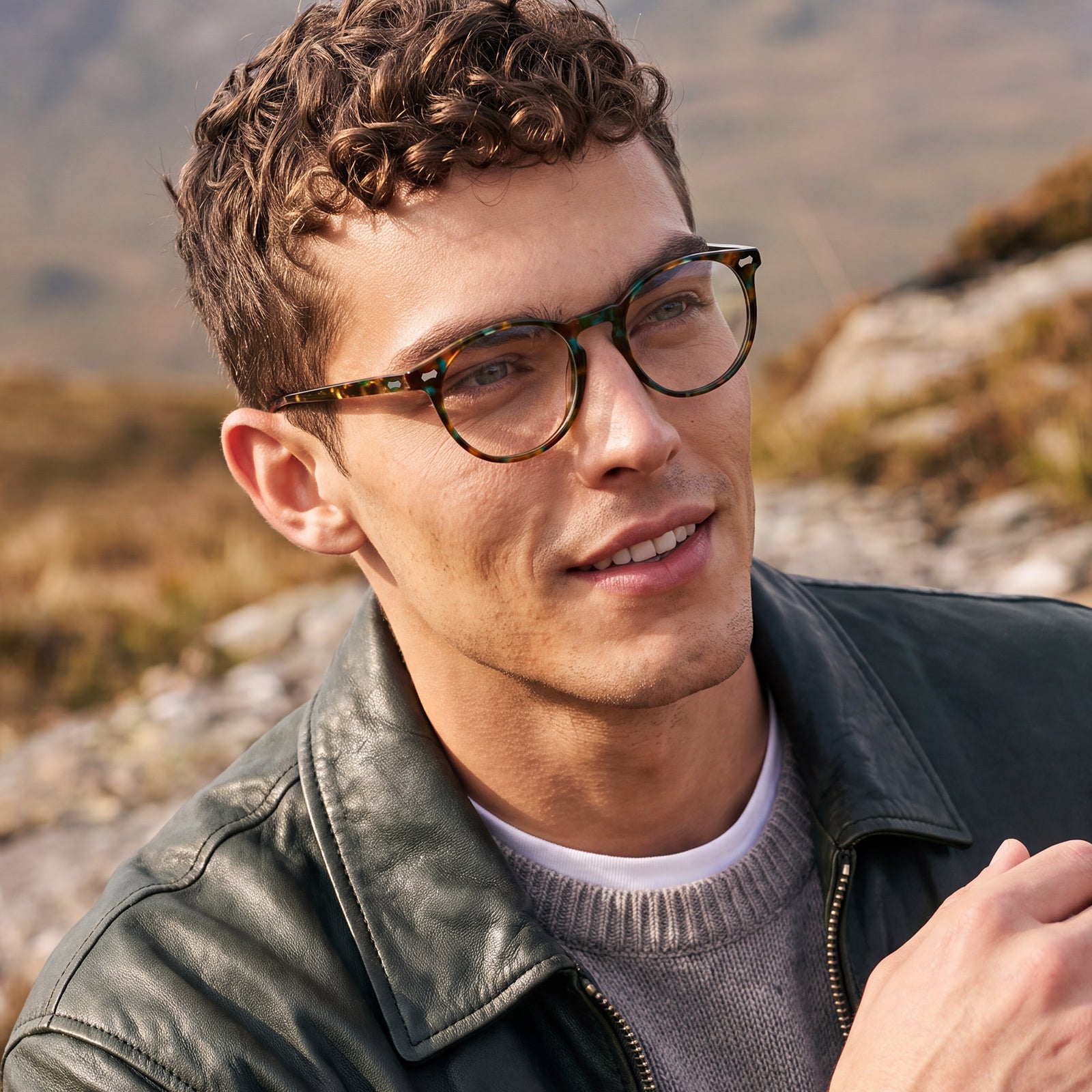 IGIOO Concord-FL38 Tortoise Acetate Eyeglasses, Three-Quarter View