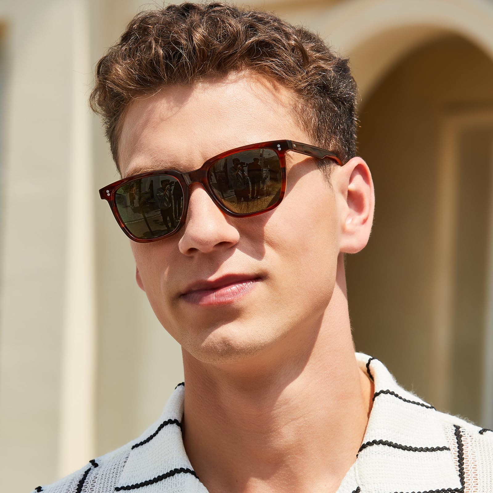 IGIOO Kenowa-CA5354L27 Brown Sunglasses for Men, Detail View