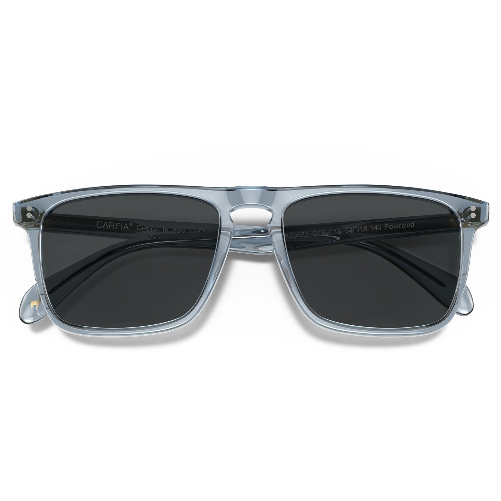 IGIOO Shelton-C16 Blue Sunglasses for Men, Three-Quarter View