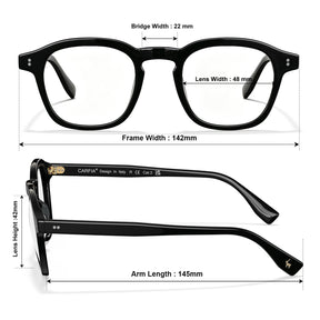 IGIOO Milo-FC01 Black Acetate Eyeglasses for Women, Additional View