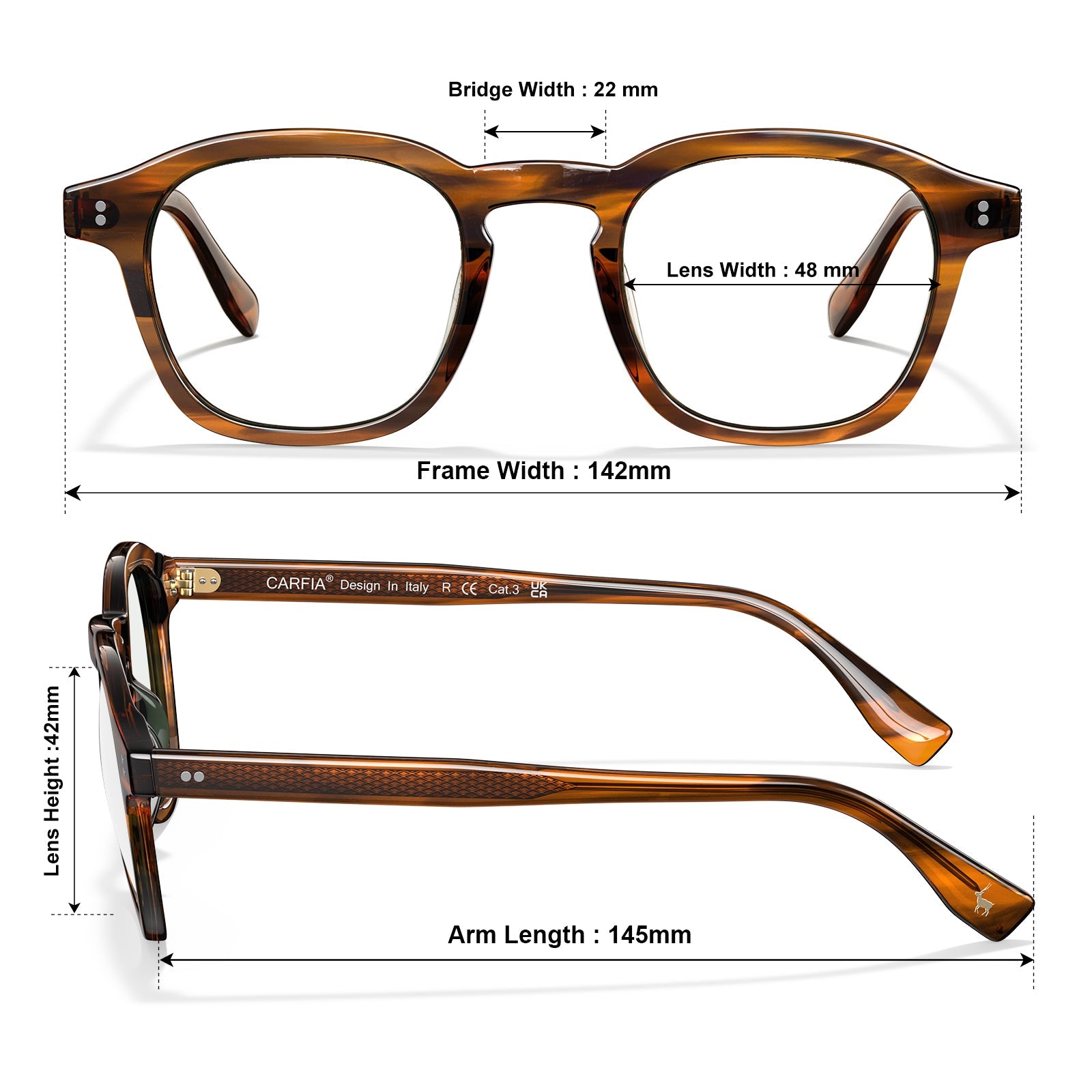 IGIOO Milo-FC02 Brown Acetate Eyeglasses for Women, Additional View