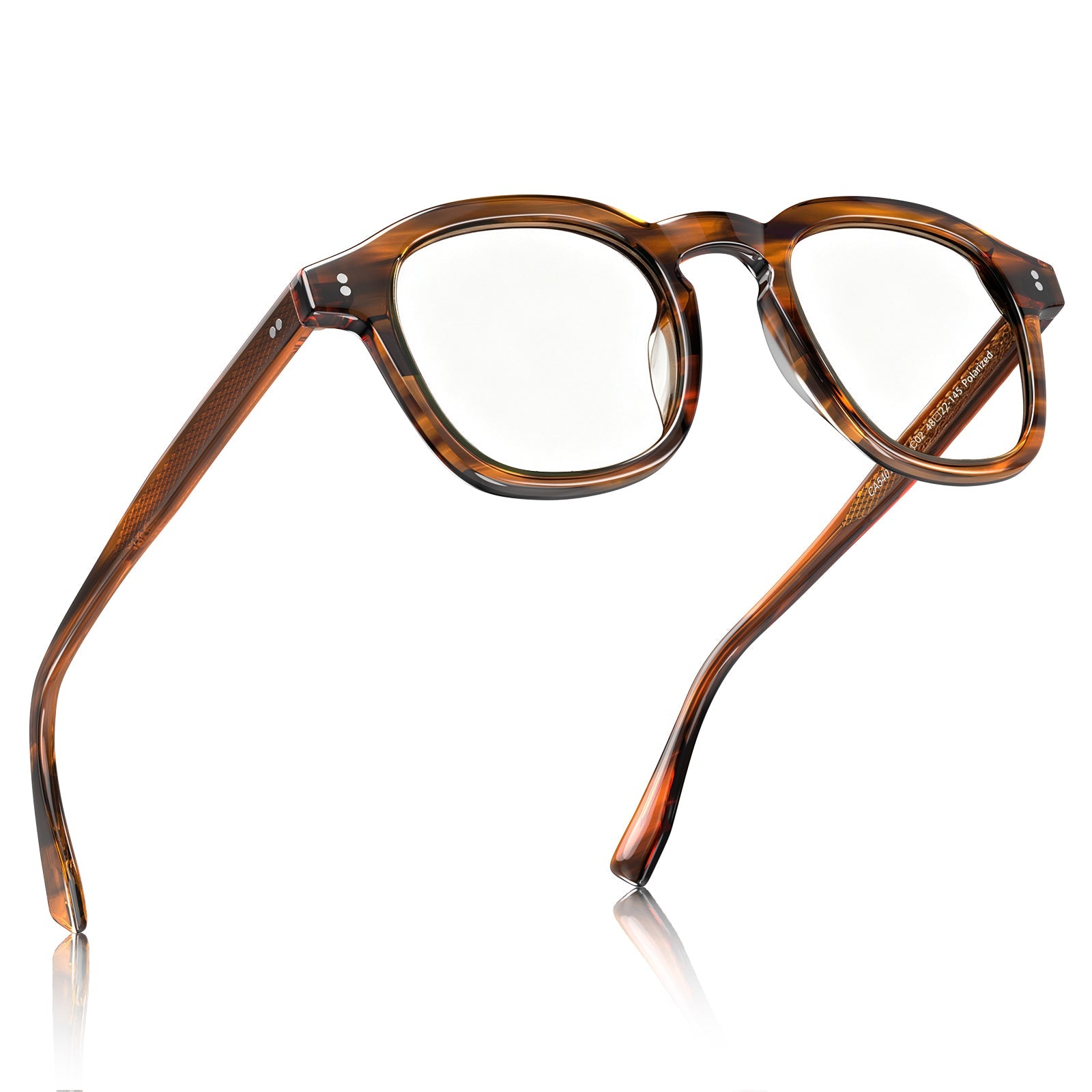 IGIOO Milo-FC02 Brown Acetate Eyeglasses for Women, Angle View