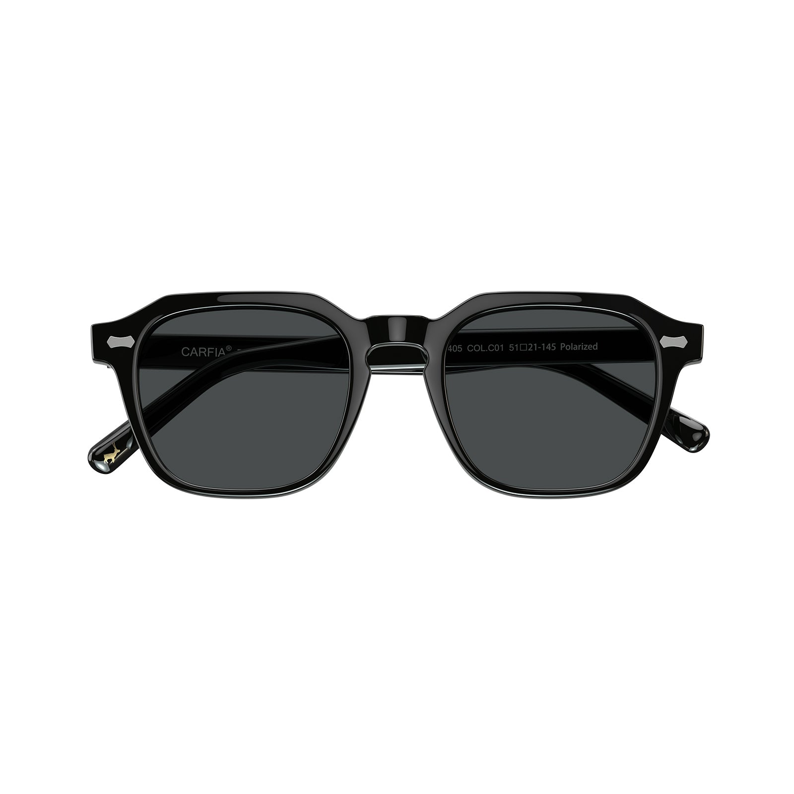 IGIOO Architect-C01-RX Black Acetate Round Polarized Eyeglasses for Men, Additional View