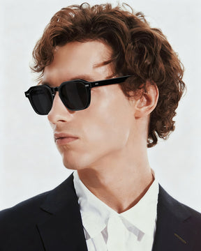 IGIOO Architect-C01-RX Black Acetate Round Polarized Eyeglasses for Men, Side View