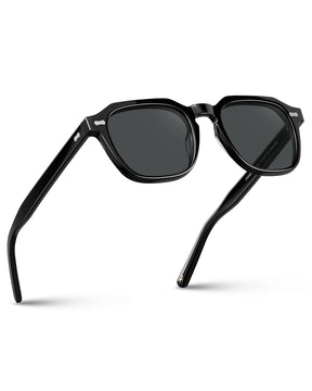 IGIOO Architect-C01-RX Black Acetate Round Polarized Eyeglasses for Men, Additional View
