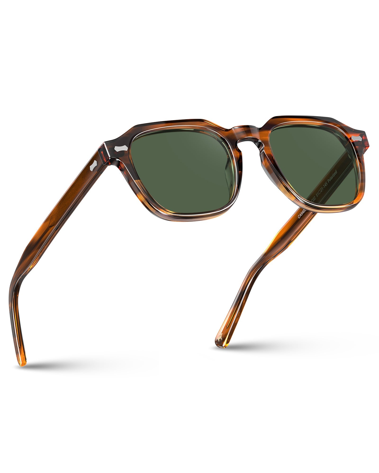 IGIOO Architect-C02-RX Brown Acetate Round Polarized Eyeglasses for Men, Additional View