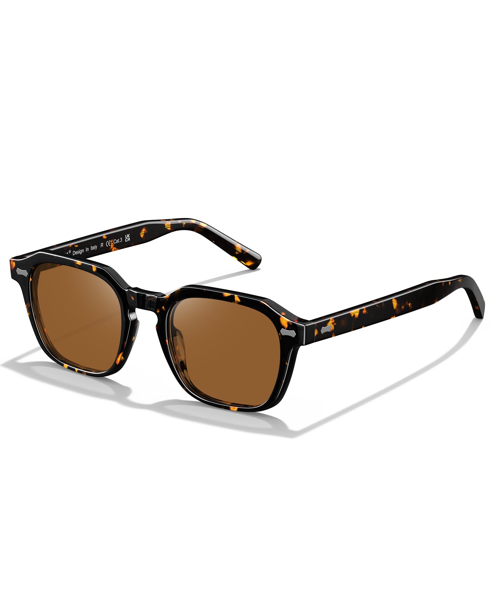 IGIOO Architect-C03-RX Tortoise Acetate Round Polarized Eyeglasses for Men, Front View
