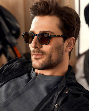 IGIOO Architect-C03-RX Tortoise Acetate Round Polarized Eyeglasses for Men, Side View