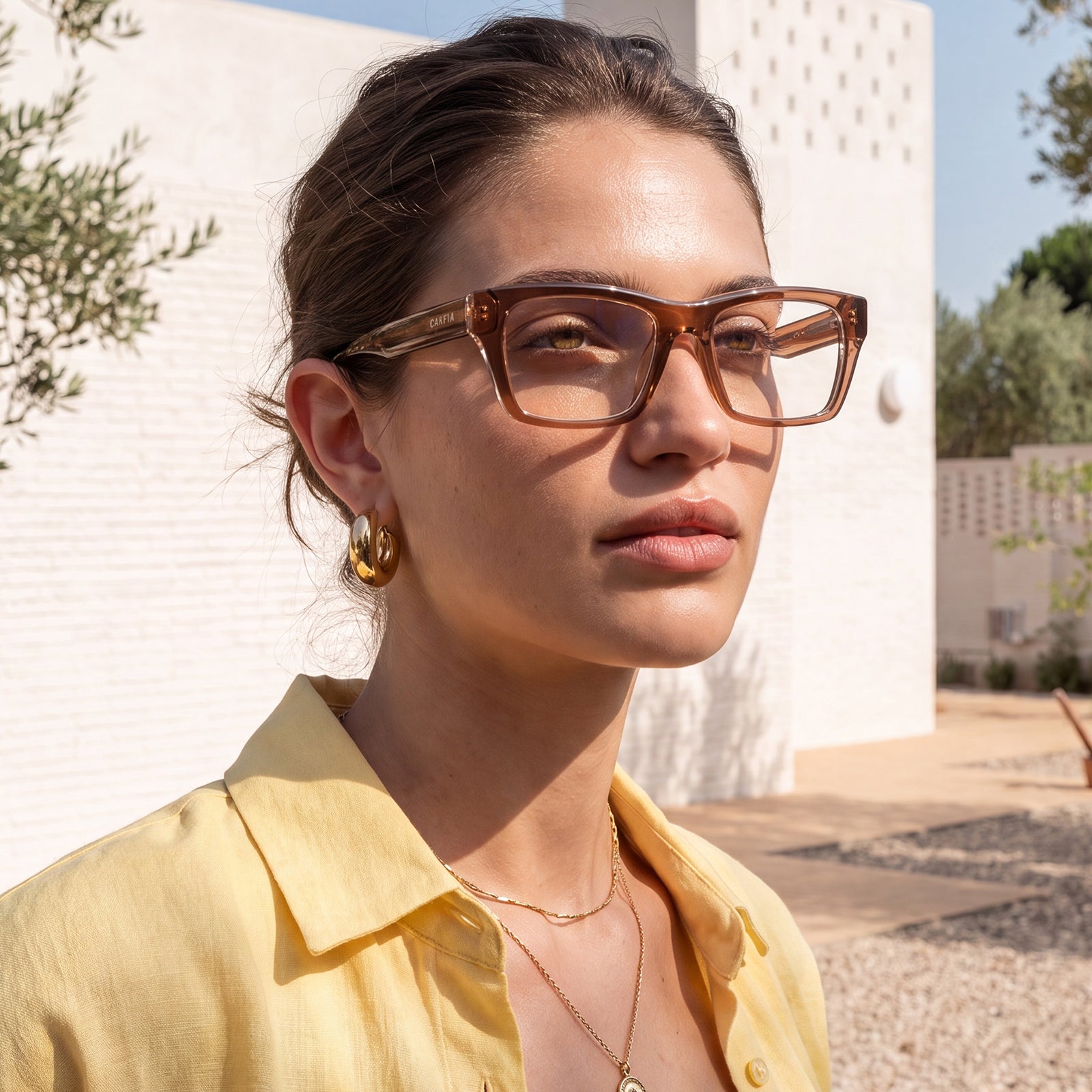 IGIOO Prescription Eyeglasses Brown Italian Acetate Frames CA5408-C02-For Women eyewear women lifestyle