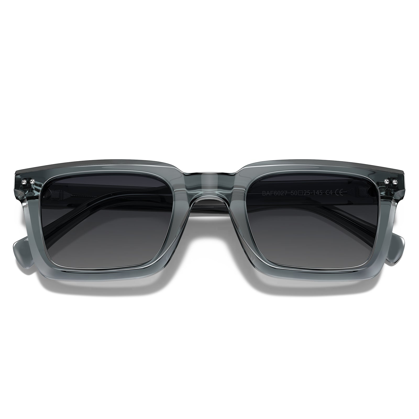 IGIOO Prescription Sunglasses for Men UV400 Polarized Acetate Frame grey eyewear  fold