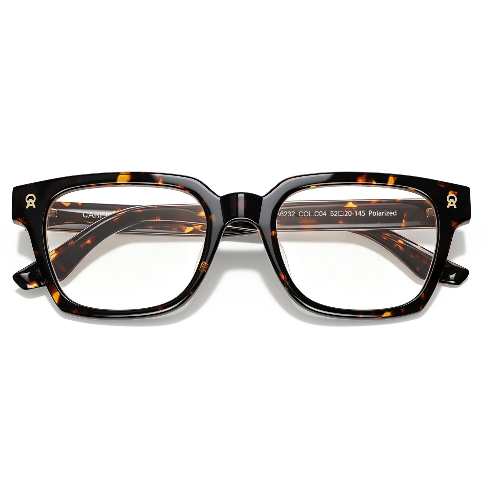 IGIOO Camet Rectangular Eyeglasses  Italian Designed Dark Tortoise Acetate Frames fold