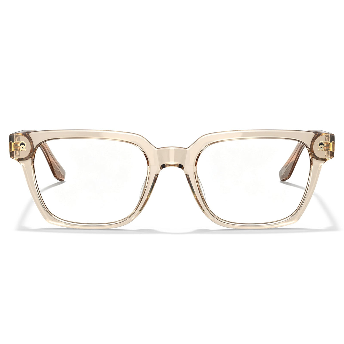 IGIOO Camet Rectangular Eyeglasses  Italian Designed clear gold Acetate Frames front