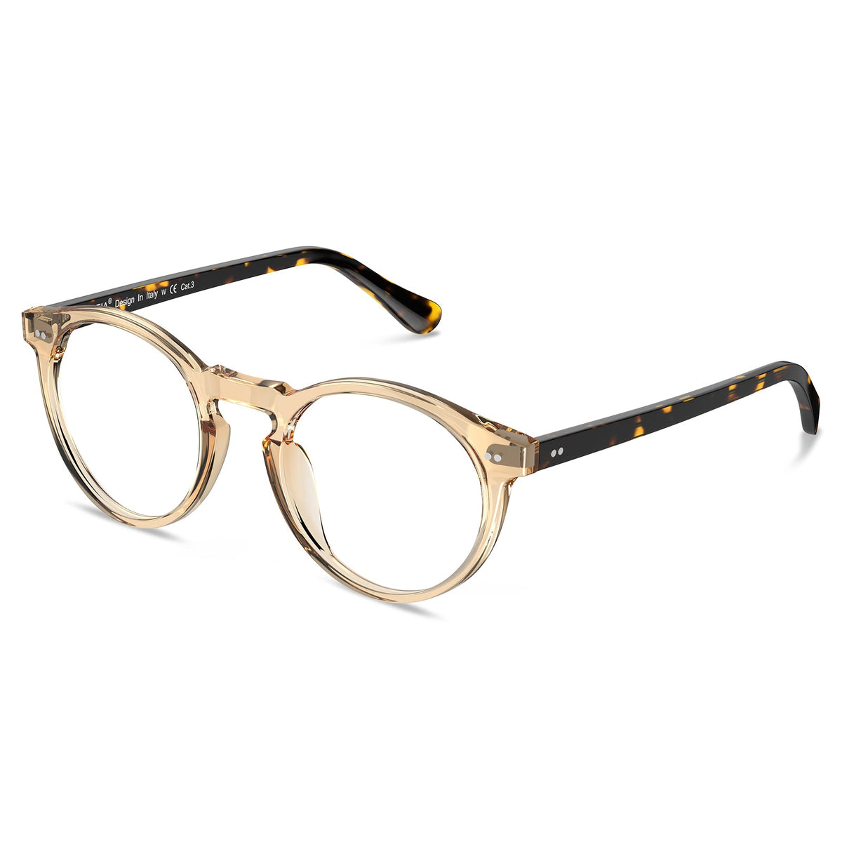 Blivier round acetate eyeglasses, view 4