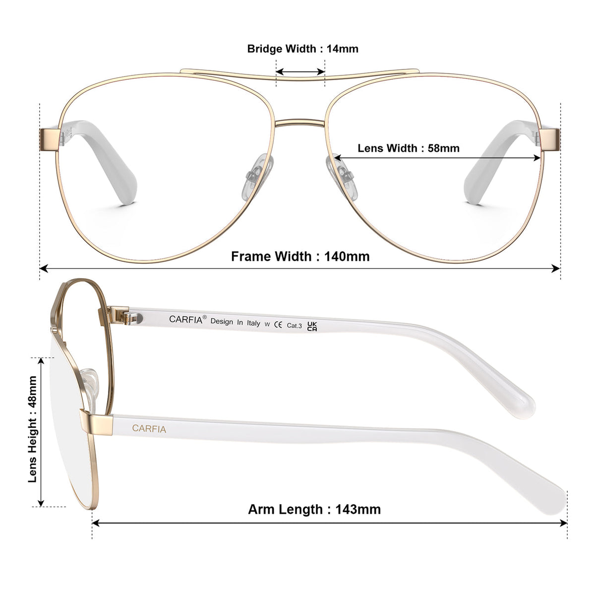 Gold Poptart Eyeglasses