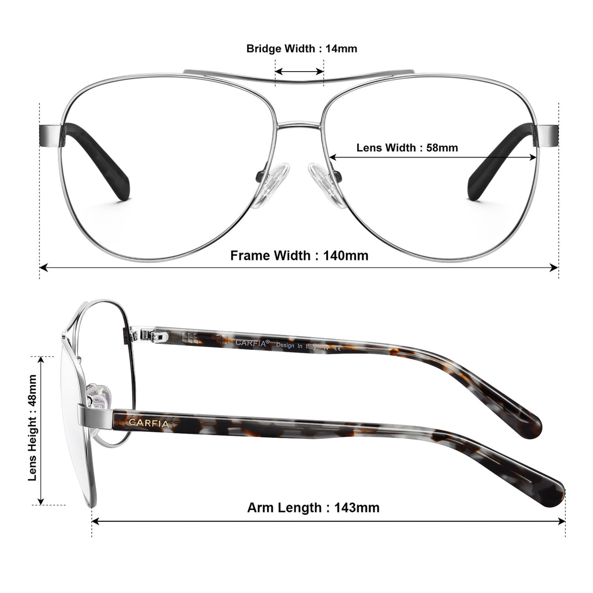 Silver Poptart Eyeglasses