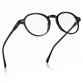 Finco FC01 Lightweight Acetate Round Eyeglasses Prescription Blue Light Glasses fly