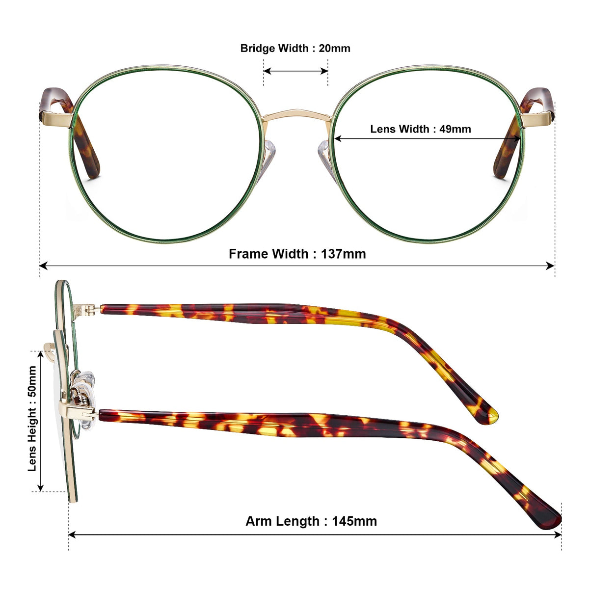 full-rim-round-eyeglasses-green-metal-prescription-ready-size