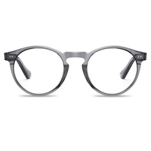 grey-acetate-round-frame-eyeglasses-classic-and-distinct-two-silver-rivets-eyewear-front