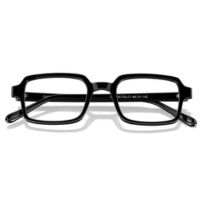 IGIOO Amory CA7035-C1 Black Acetate Rectangle Prescription Glasses Eyeglasses for Unisex, Folded View