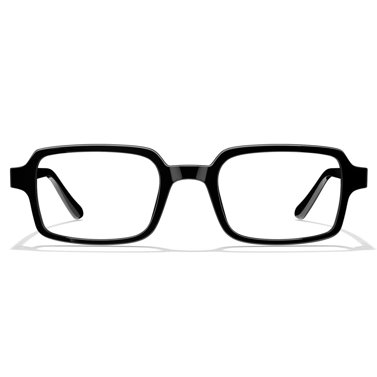 IGIOO Amory CA7035-C1 Black Acetate Rectangle Prescription Glasses Eyeglasses for Unisex, Front View