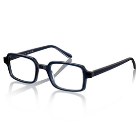 IGIOO Amory CA7035-C4 Navy Acetate Rectangle Prescription Glasses Eyeglasses for Unisex, Flatlay View